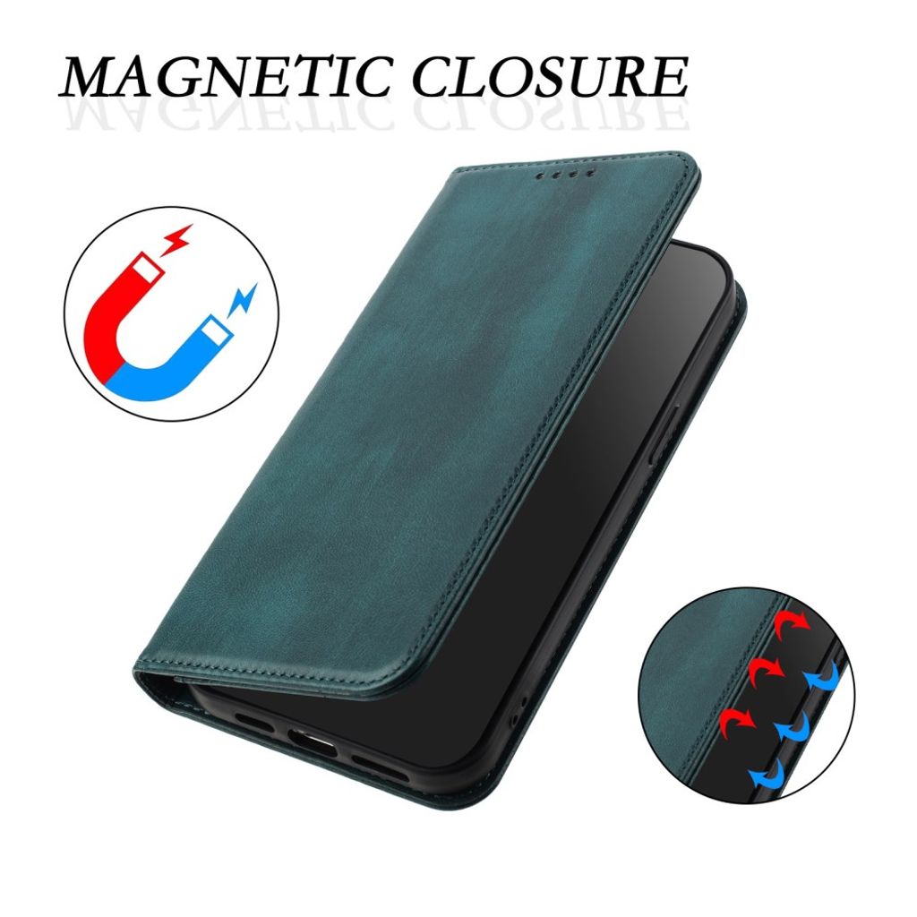 iPhone 18 Pro/17 Pro Flip Cover i PU-læder med RFID-blokering - Mørkgrøn