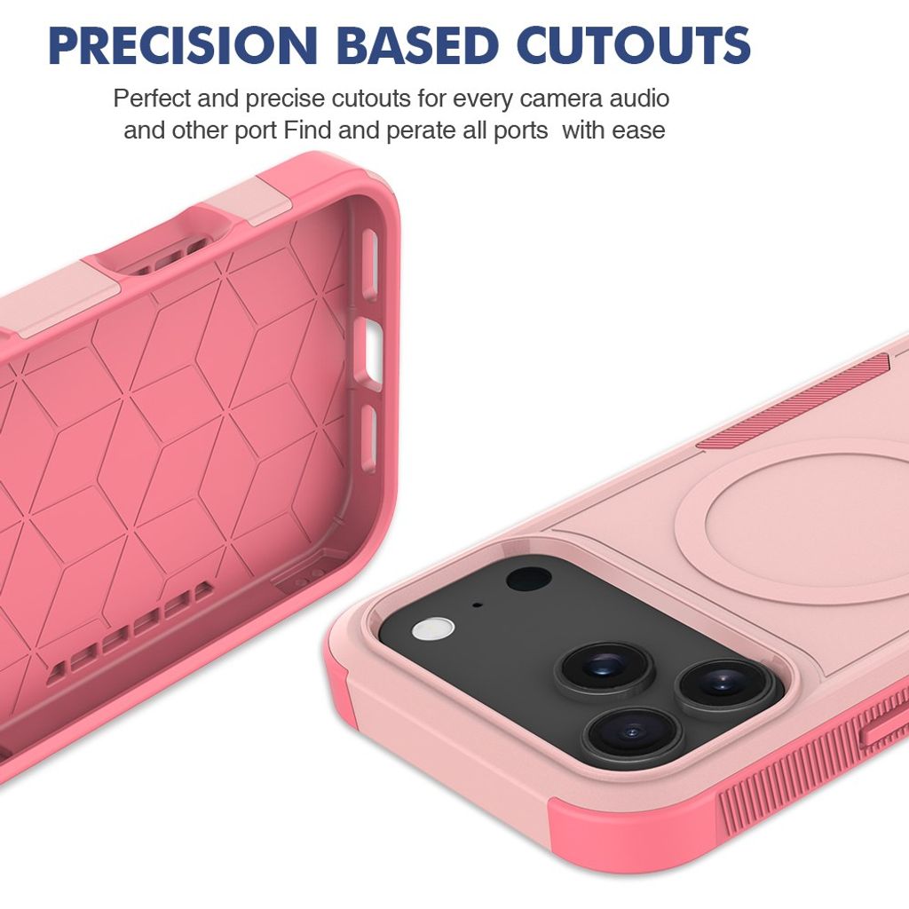 iPhone 17 Pro Max MagSafe Deksel Støtsikkert - Rosa