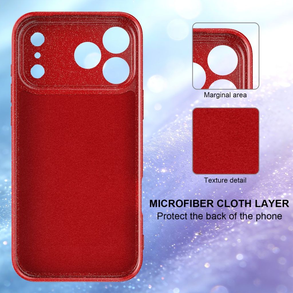 iPhone 17 Pro Max MagSafe Kimaltava Kuori – Punainen