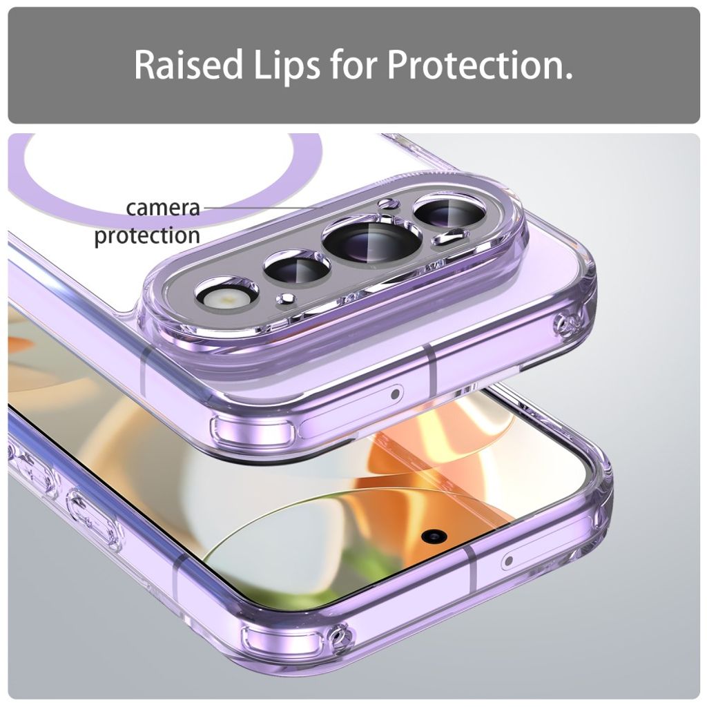 Google Pixel 11 MagSafe Skal - Transparent Lila