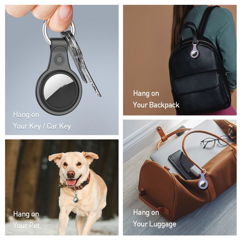 DUX DUCIS Apple AirTag etui 4-pakning med nøkkelring – flerfarget