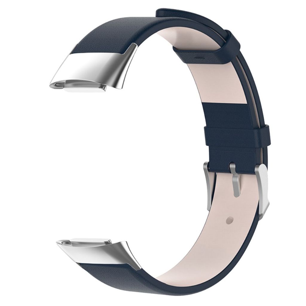 Fitbit Charge 6/5 Klokkereim i skinn - Mørkeblå
