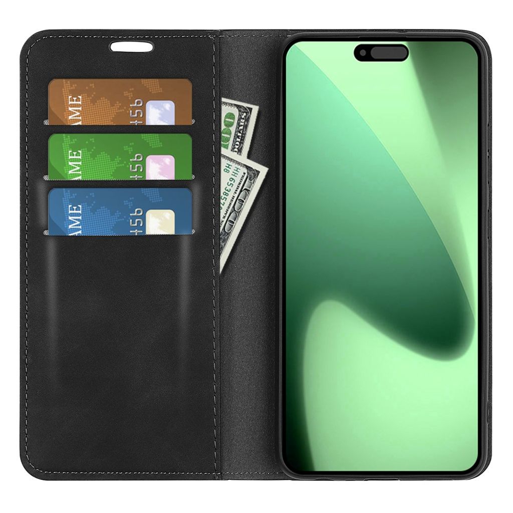 iPhone 18 Pro Max/17 Pro Max Plånboksfodral med stativ - Svart