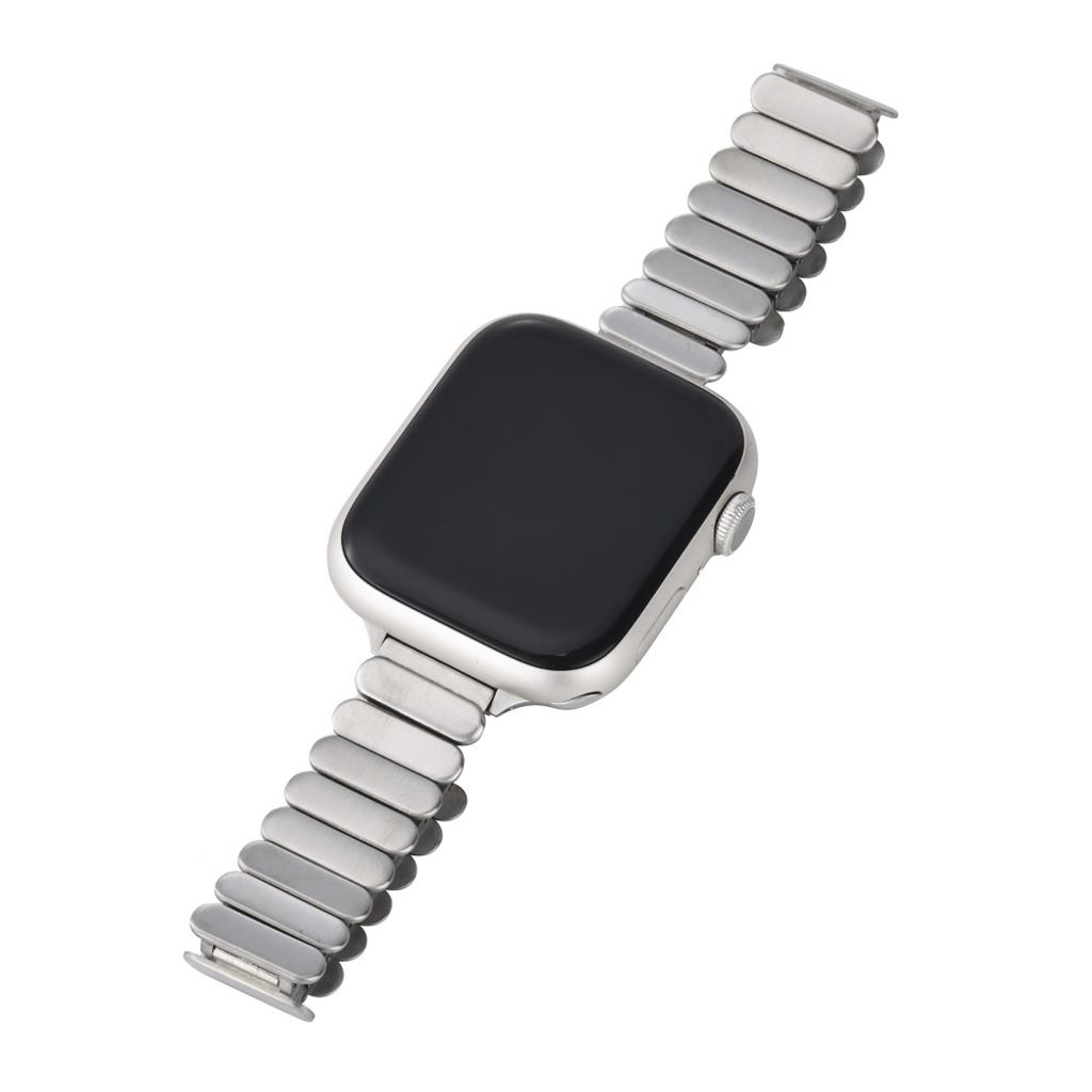 Apple Watch 42/41/40/38mm Klockarband Rostfritt Stål Fjärilsspänne - Silver