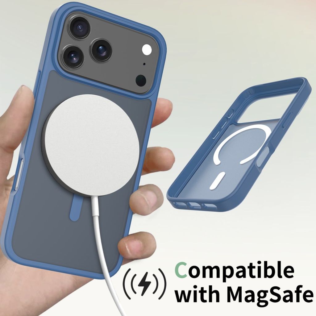 iPhone 18 Pro Max/17 Pro Max MagSafe TPU-deksel – blått