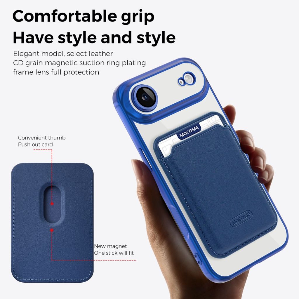 iPhone Air MagSafe Kuori Irrotettava Kortin Haltija - Sininen