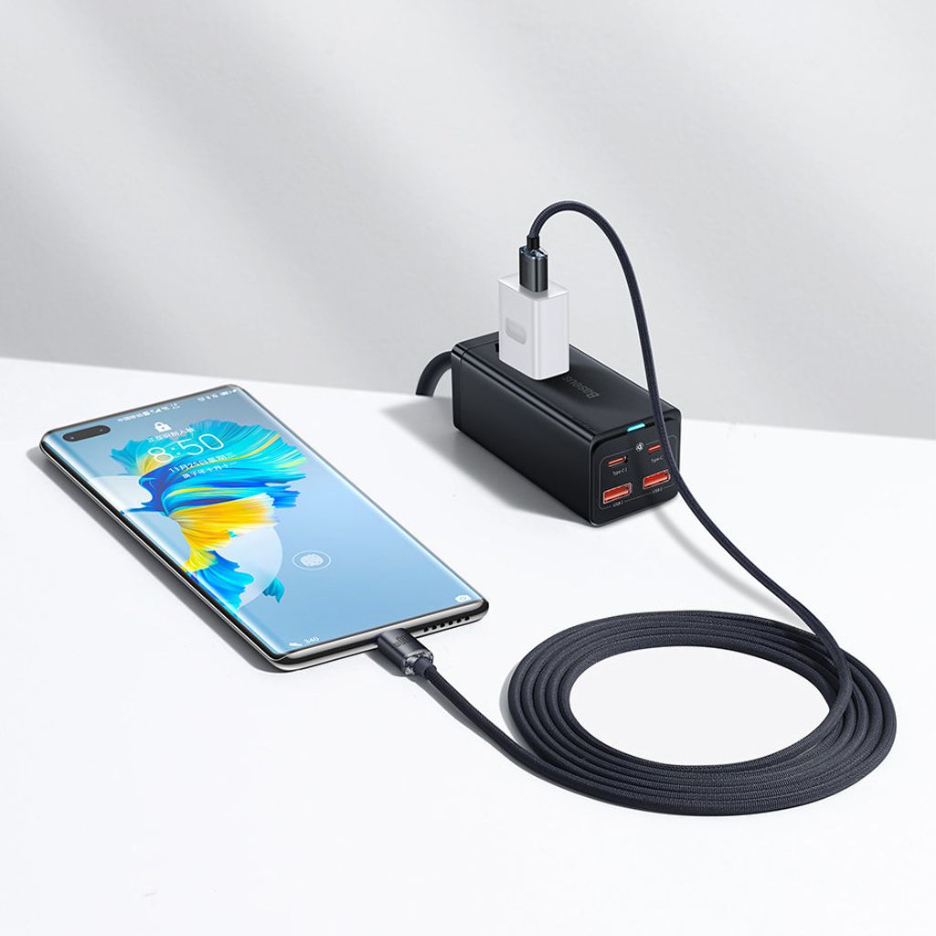 Baseus Crystal Shine USB til USB-C kabel 100W 2m – sort