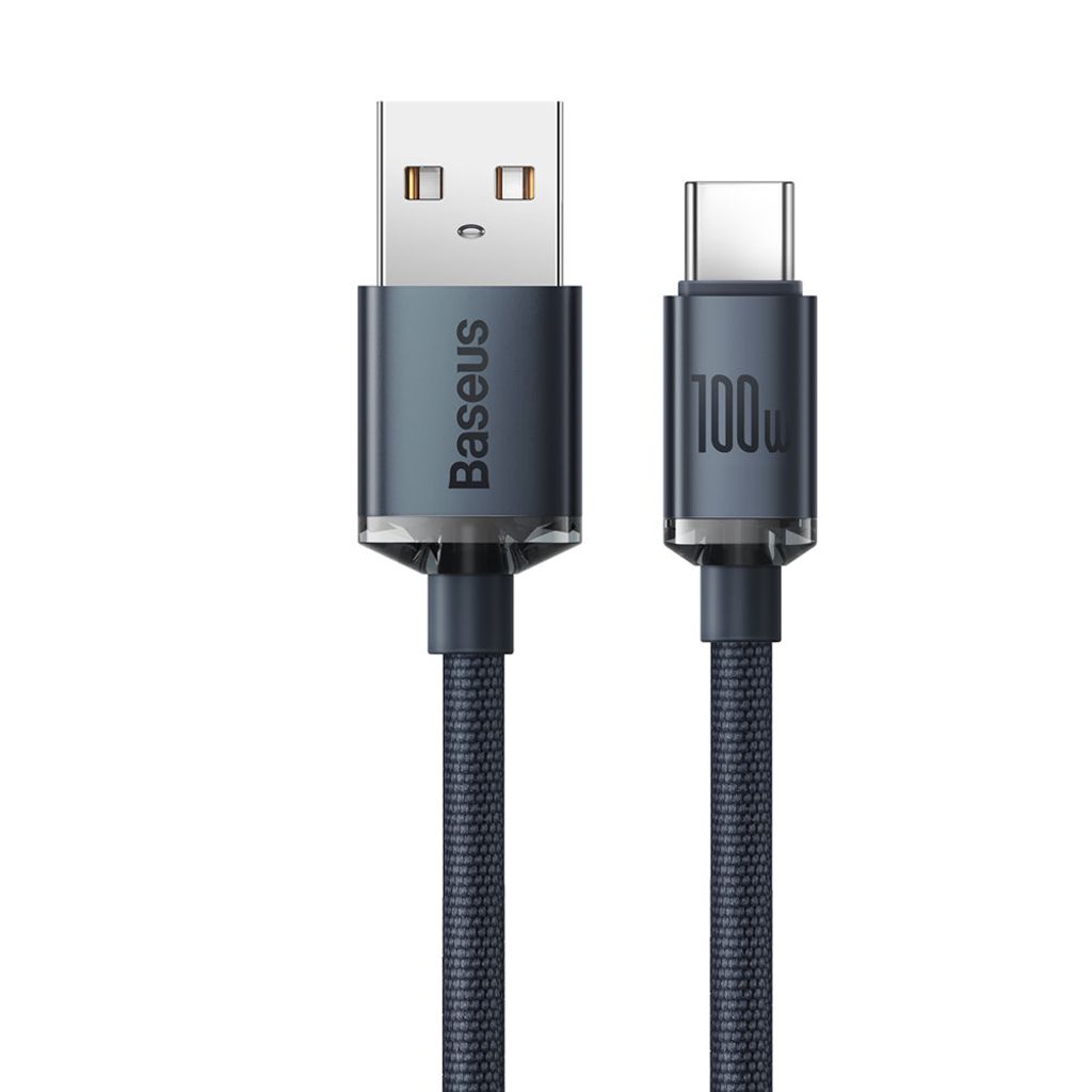Baseus Crystal Shine USB til USB-C kabel 100W 2m – sort