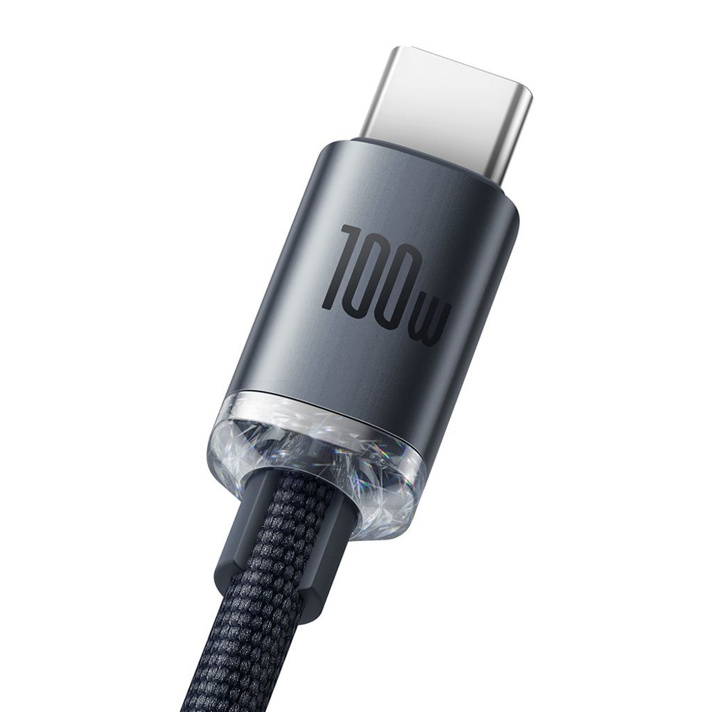 Baseus Crystal Shine USB til USB-C kabel 100W 2m – sort