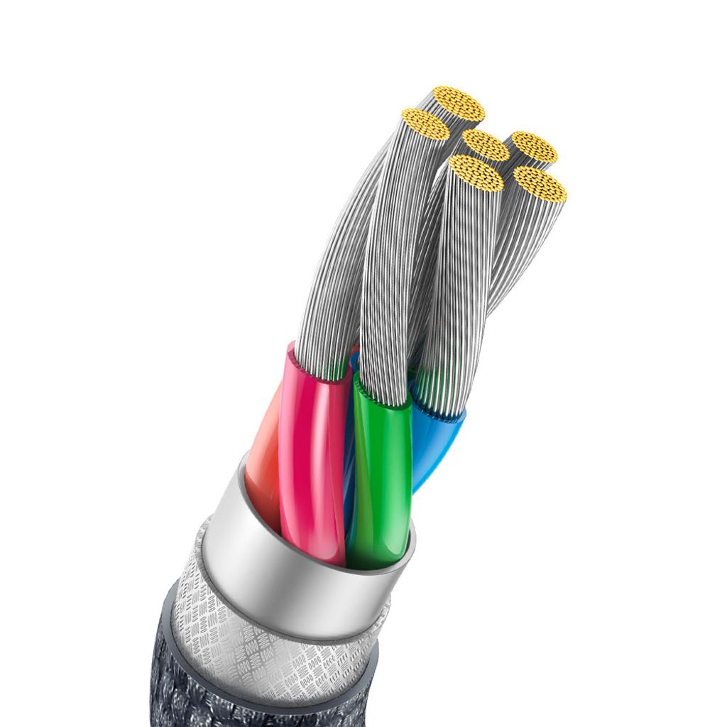 Baseus Crystal Shine USB til USB-C kabel 100W 2m – sort