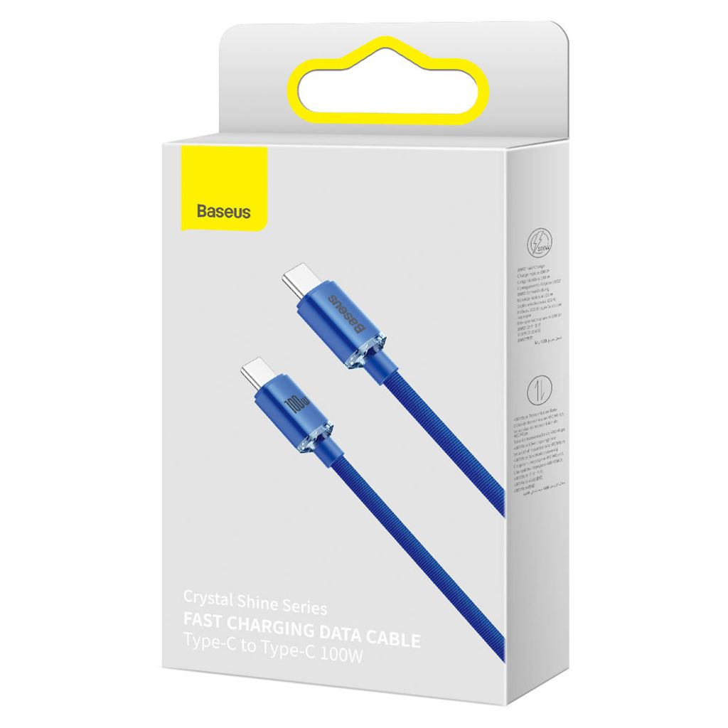 Baseus CAJY000603 USB-C til USB-C PD kabel 100W 1.2m – blå