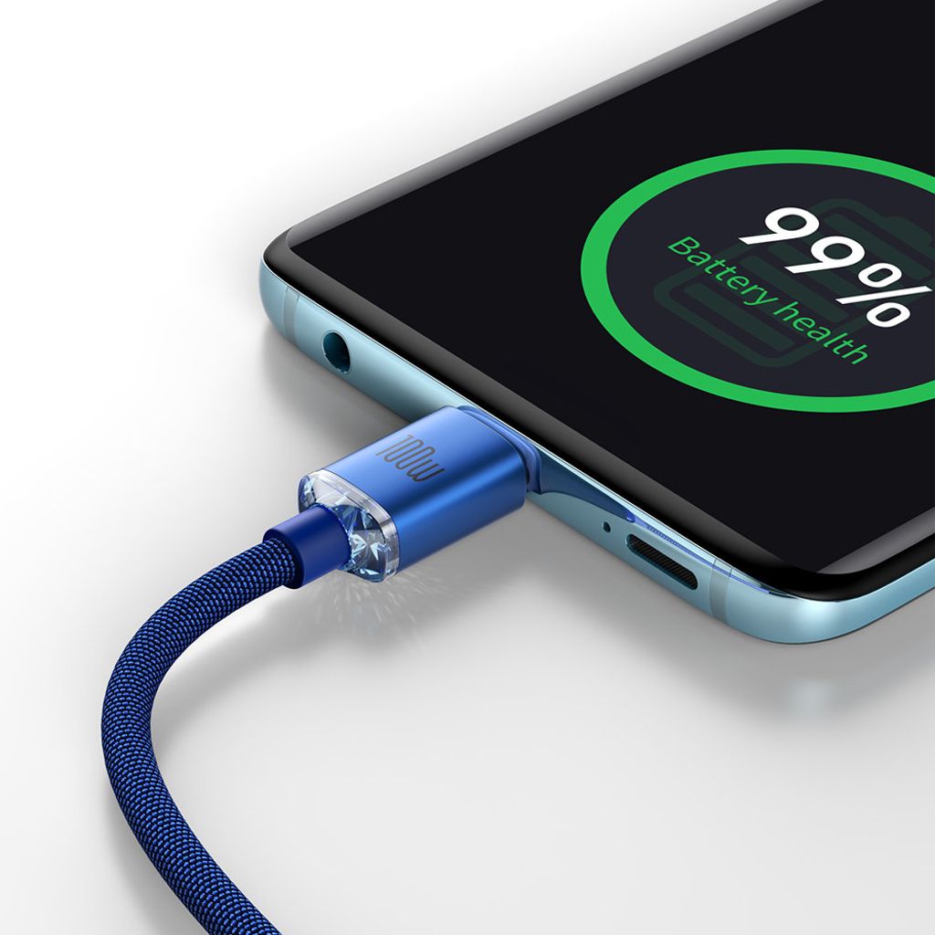 Baseus CAJY000603 USB-C til USB-C PD kabel 100W 1.2m – blå