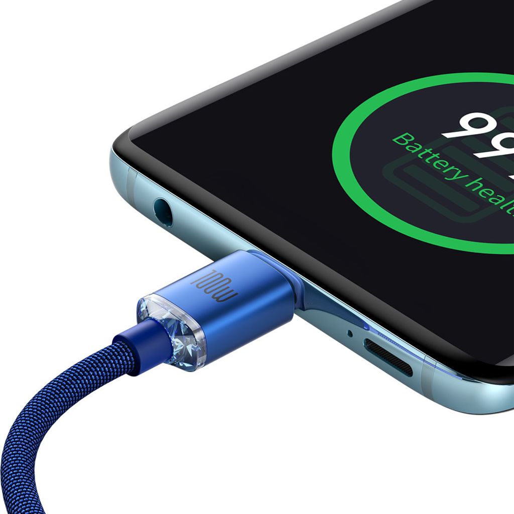 Baseus CAJY000603 USB-C til USB-C PD kabel 100W 1.2m – blå