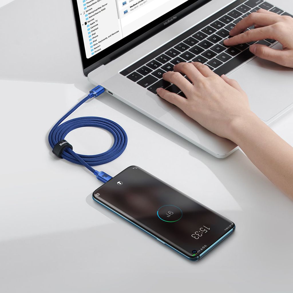 Baseus CAJY000603 USB-C til USB-C PD kabel 100W 1.2m – blå