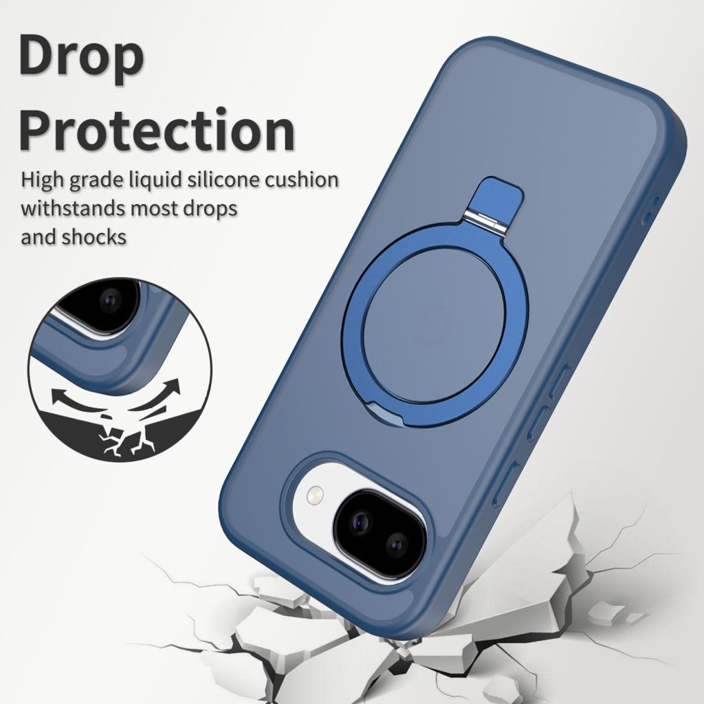 Google Pixel 10a MagSafe Skal med Ringhållare - Blå