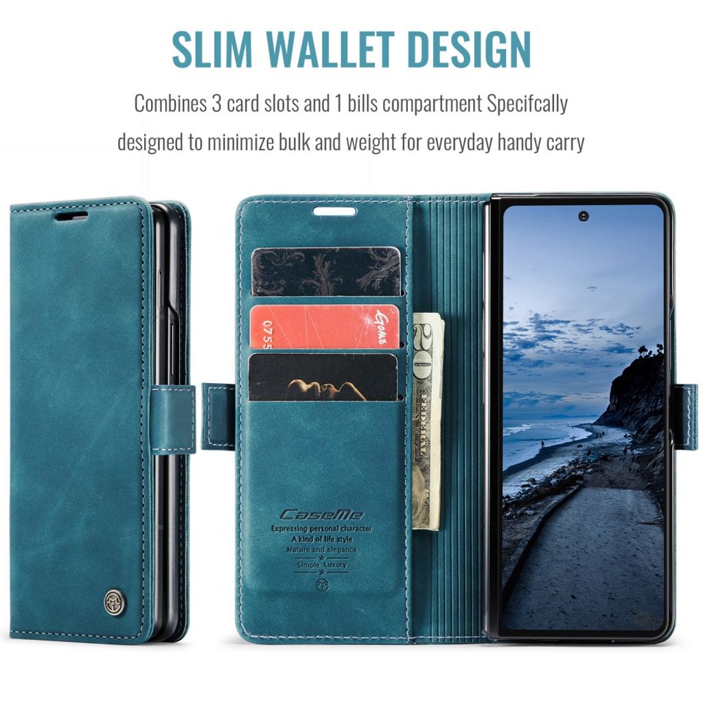 CASEME Samsung Galaxy Z Fold7 5G Plånboksfodral - Blå