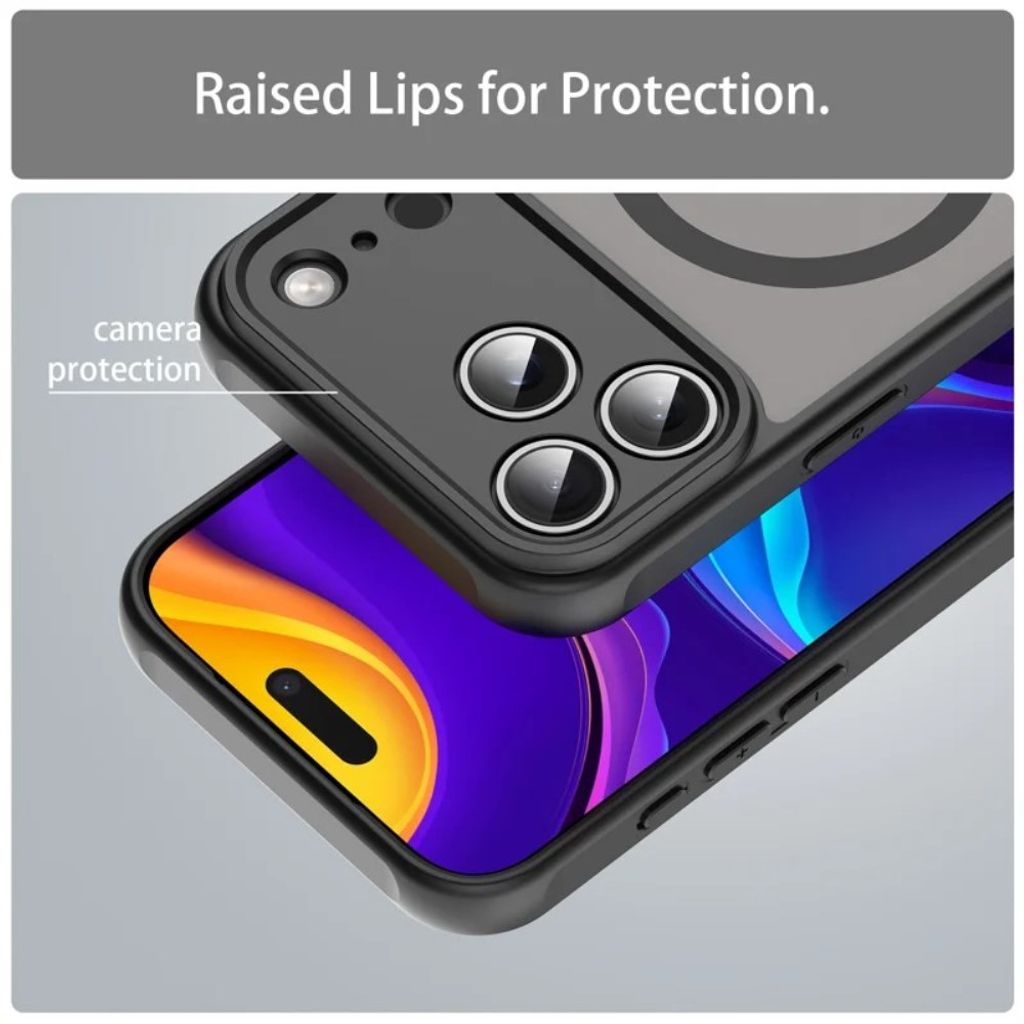 iPhone 18 Pro Max MagSafe kuori näytönsuojalla - violetti