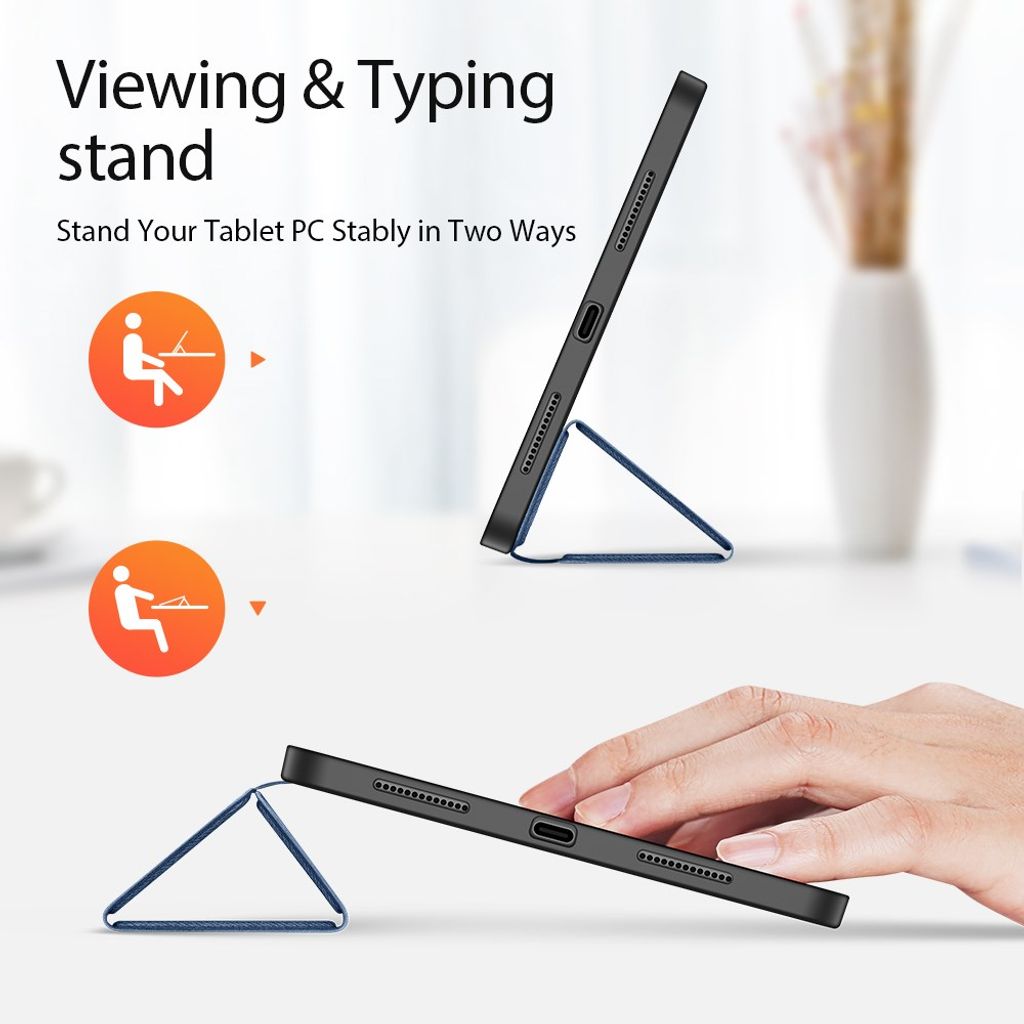 Dux Ducis iPad A16 11" 2025/10.9" 2024 Flip cover med holder til styluspen - Blå