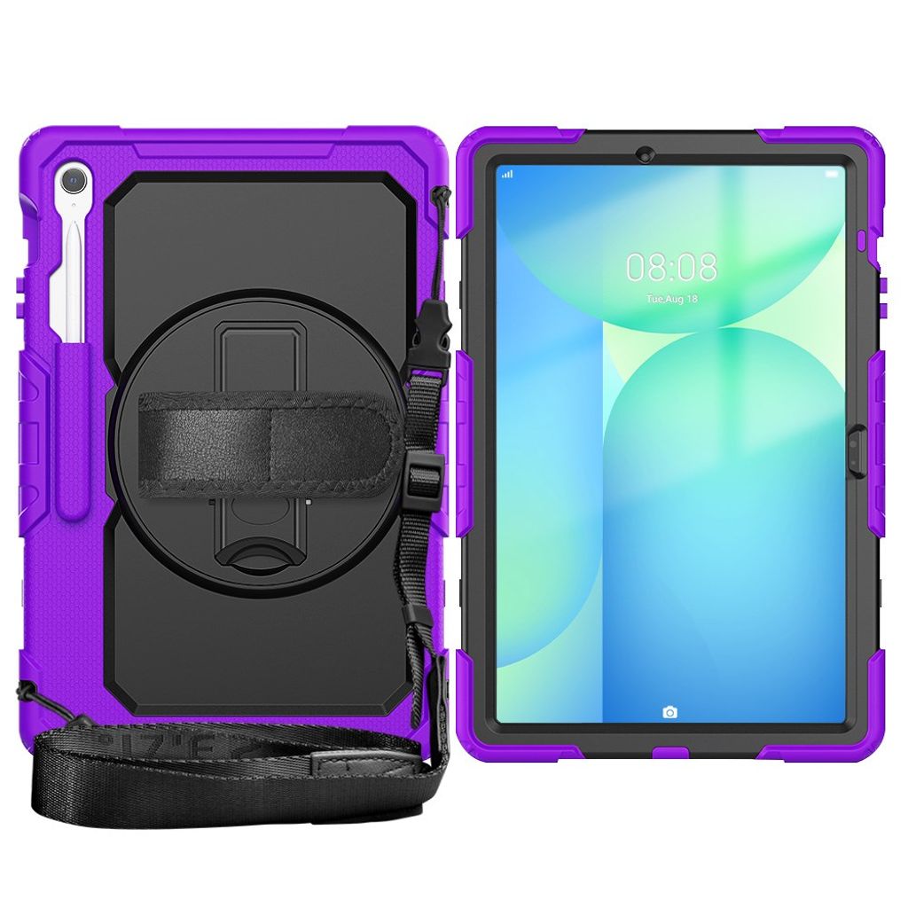 Samsung Galaxy Tab S10 FE Plus Case with Shoulder Strap - Purple