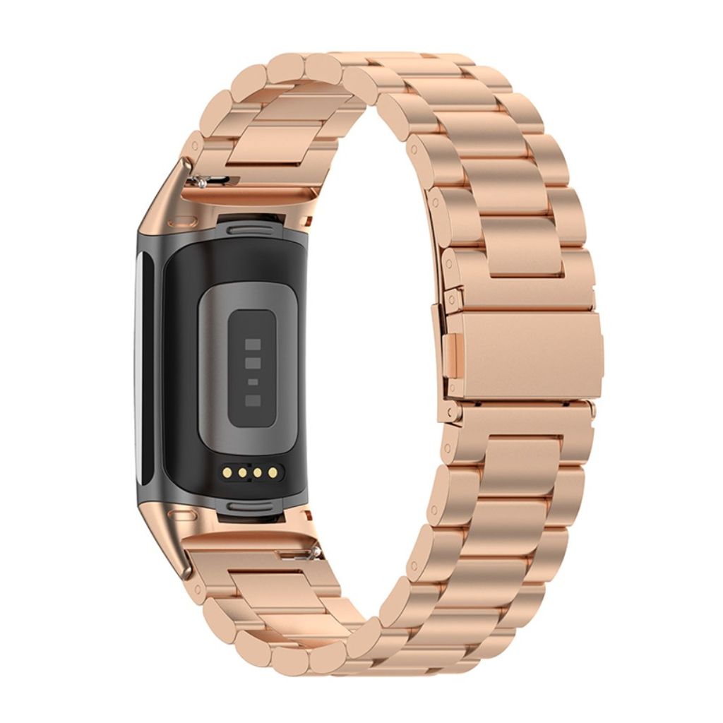 Fitbit Charge 6/5 Klokkereim i rustfritt stål - Rosegull