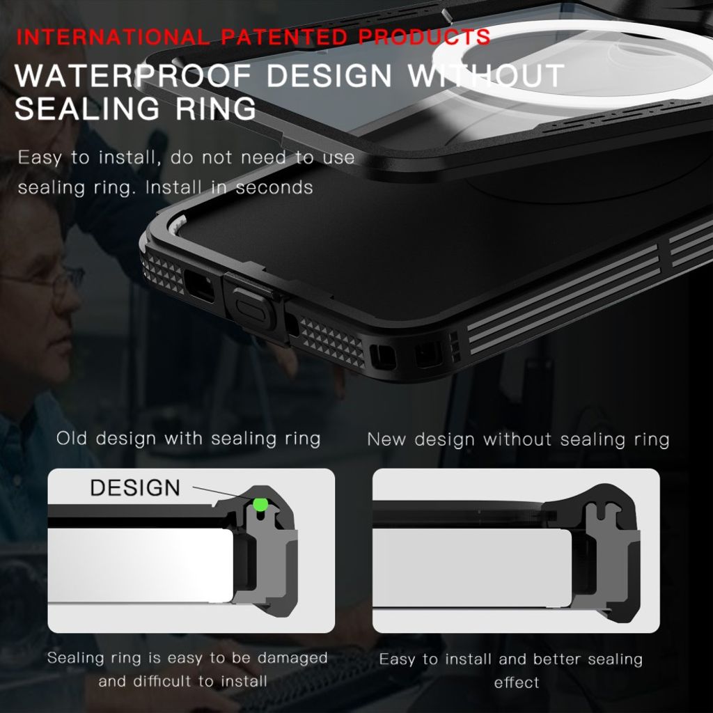 REDPEPPER Samsung Galaxy S26 Plus MagSafe-deksel - Gjennomsiktig/Svart