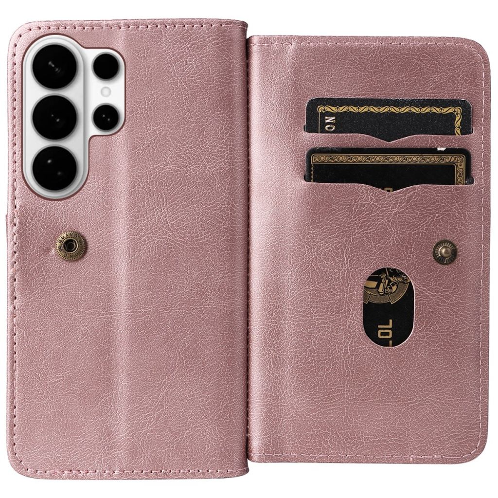 Samsung Galaxy S26 Ultra Cover with 10 Card Slots - Rose gold