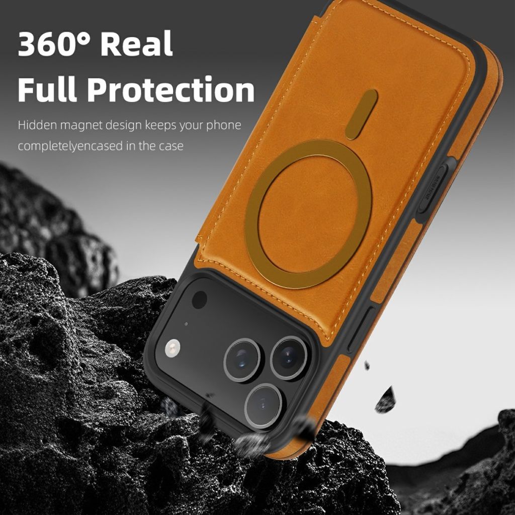 iPhone 17 Pro Max MagSafe Case with Card Slot - Brown