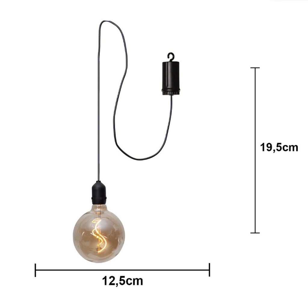 Star Trading Bowl hängande LED Lampa batteridriven – amber