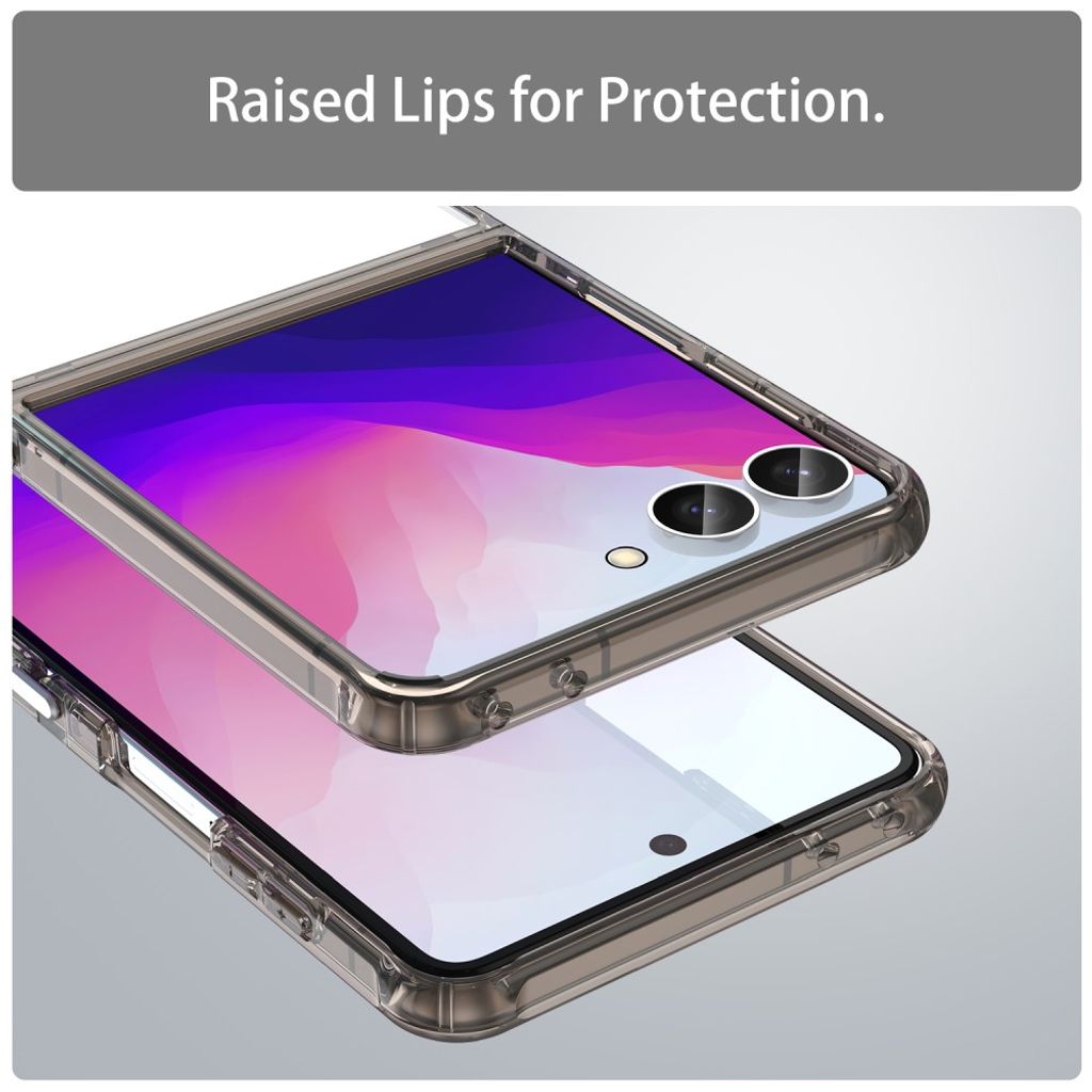 Samsung Galaxy Z Flip8 Cover med akrylbagside - Sort
