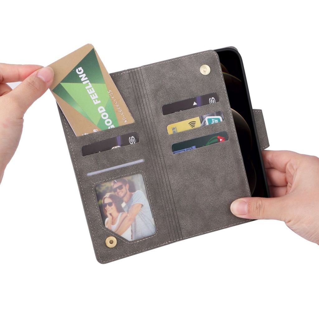 iPhone 12 Pro Max Etui med Stativ - Grå