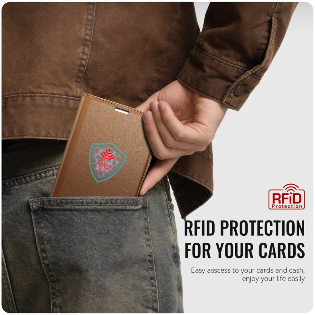 CASEME Samsung Galaxy Z Fold8 Flip Cover med RFID blokering - Brun