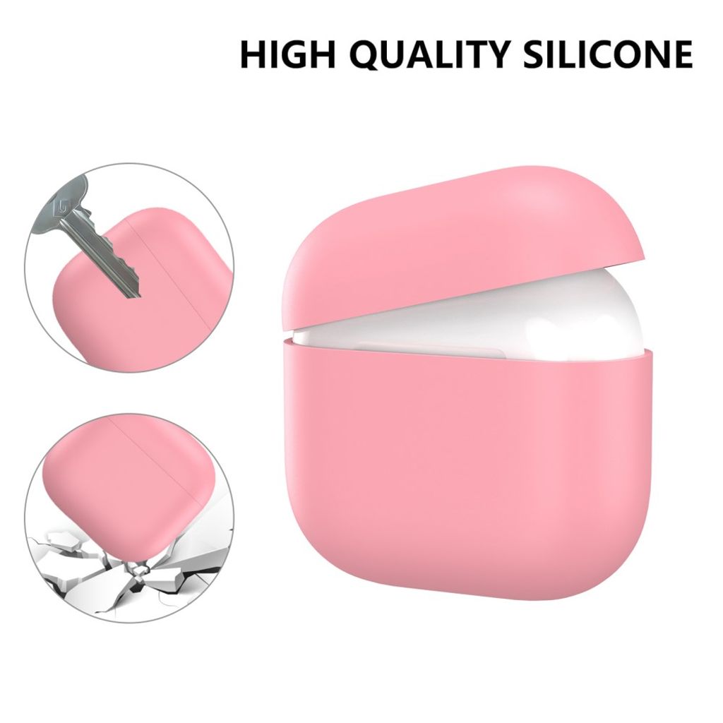 AHASTYLE Apple AirPods 4 Silikonskal Stötsäker - Rosa