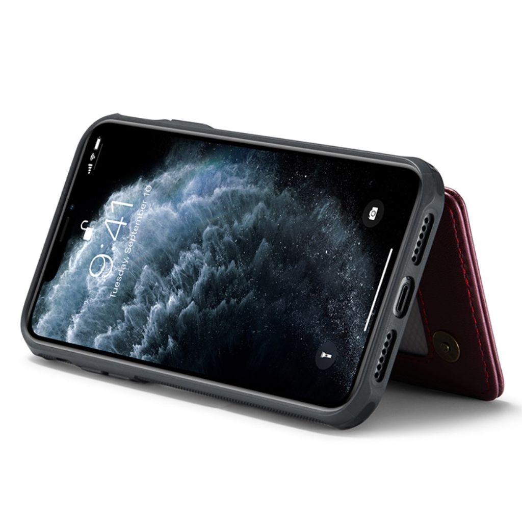 CASEME iPhone 11 Pro Cover med 5 Kortplads - Rød