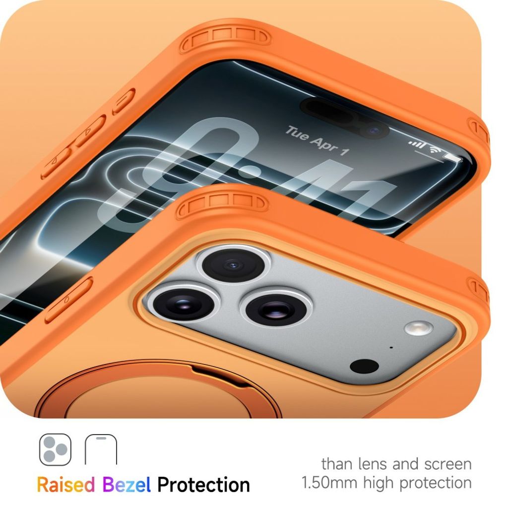 iPhone 18 Pro Max/17 Pro Max MagSafe Skal med Stativ - Orange