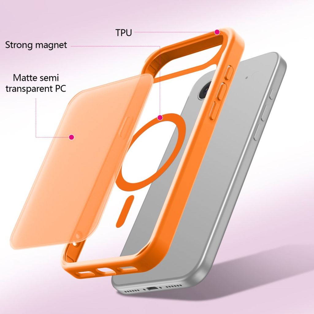 iPhone Air MagSafe Kuori Iskunkestävä - Oranssi