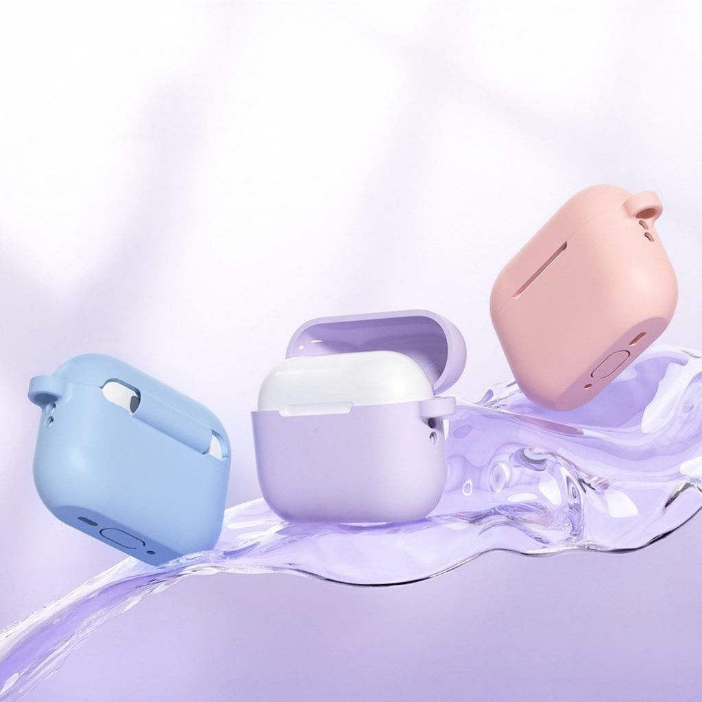 Apple AirPods Pro 3 Silikone Cover i Silikone med Karabinhage - Pink
