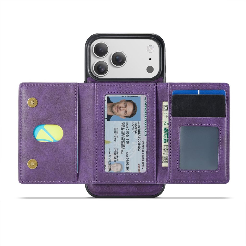 MAGKING iPhone 18 Pro Max/17 Pro Max MagSafe Kuori irrotettavalla lompakolla - Violetti