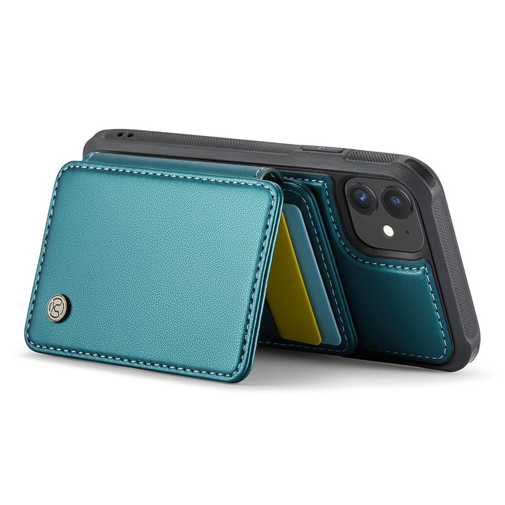 JEEHOOD iPhone 11 Kuori Irrotettava Magneettinen Kortin Haltija – Syaani