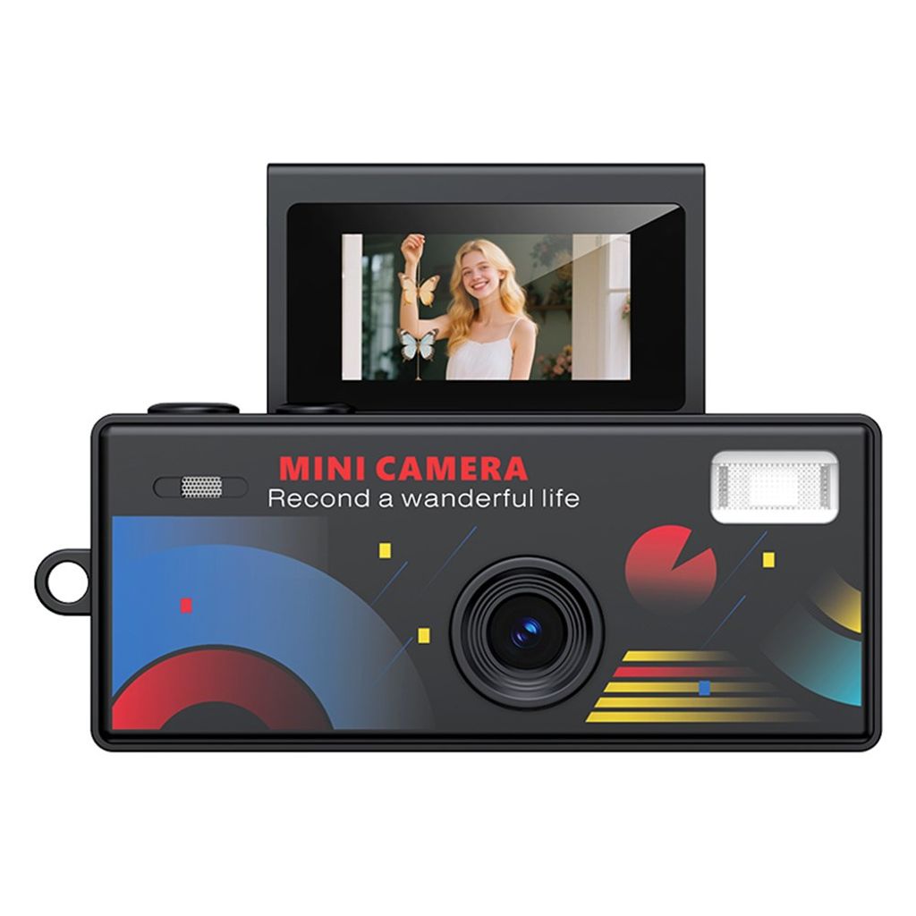 LK-030 Mini digitalkamera 720P HD med nyckelring och 0.96" display – Svart