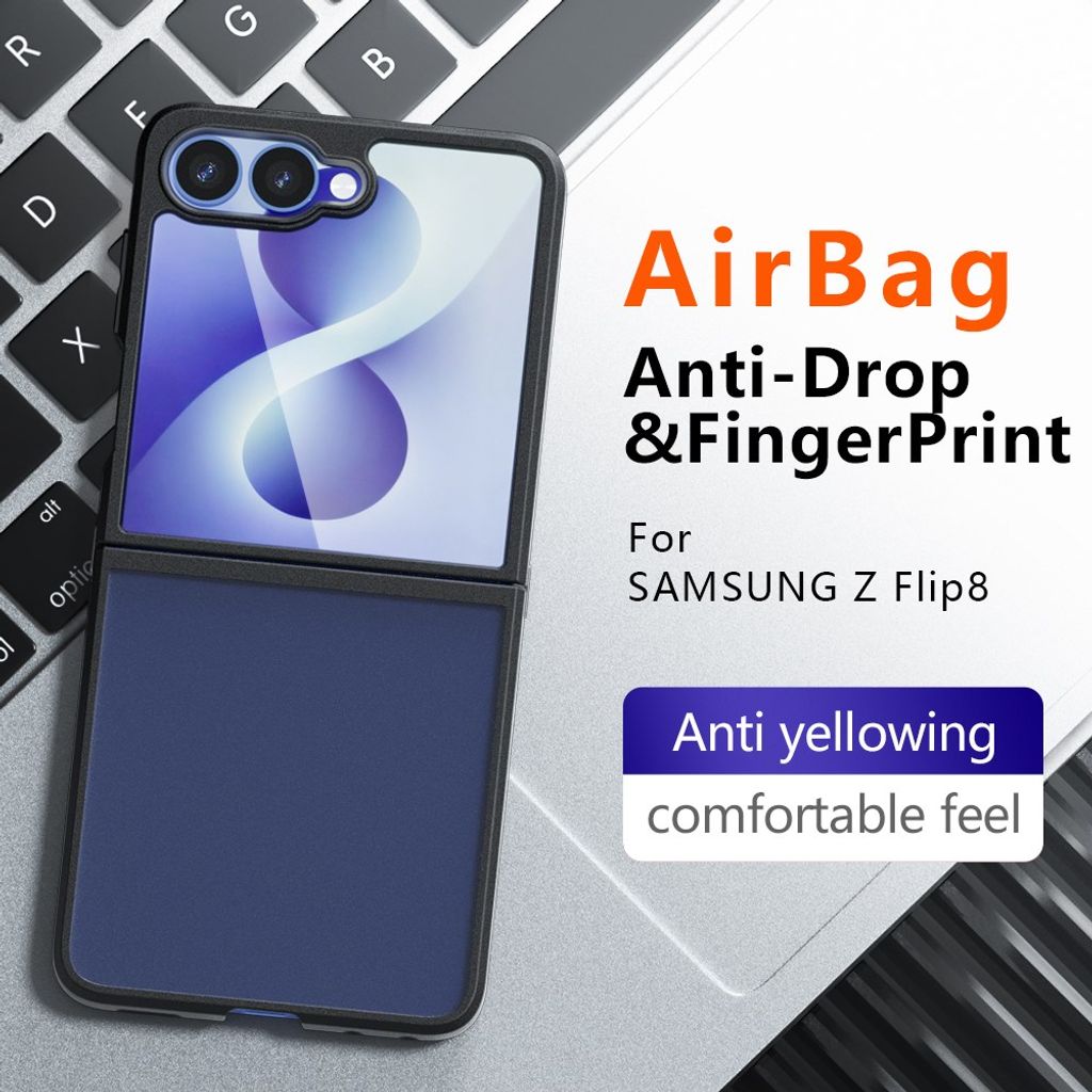 Samsung Galaxy Z Flip8 Mat Cover - Gennemsigtig sort