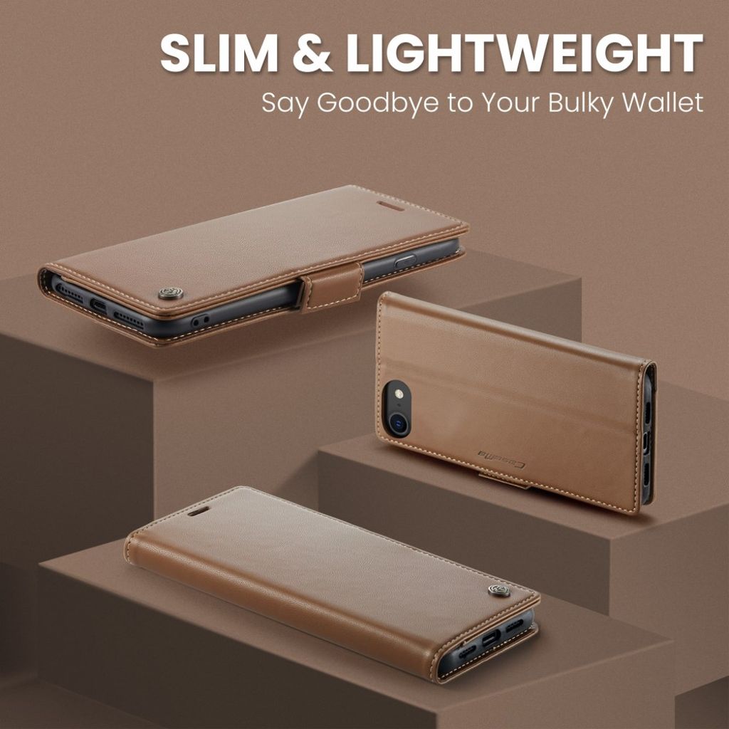 CASEME iPhone 6/6s/7/8/SE 2020/2022 Etui med Kortplads - Brun