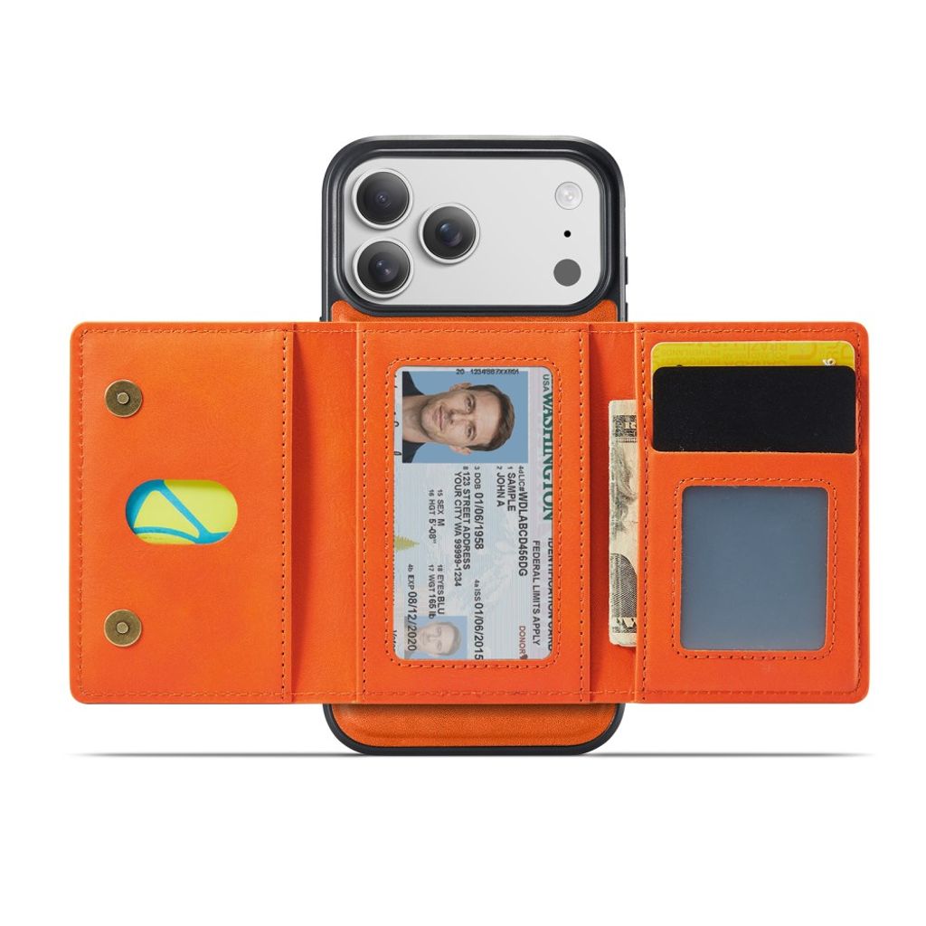 MAGKING iPhone 18 Pro Max/17 Pro Max MagSafe Kuori irrotettavalla lompakolla - Oranssi