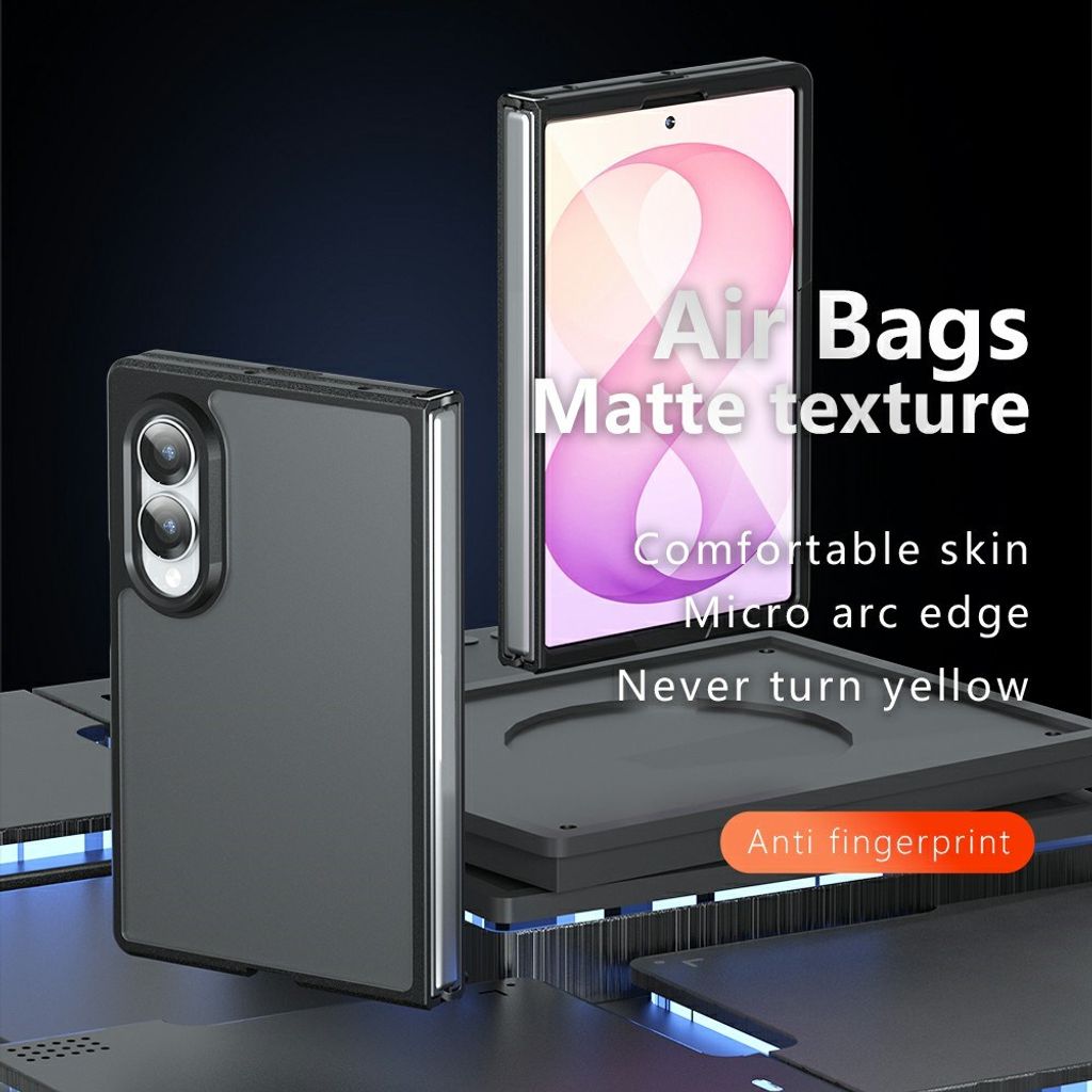 Samsung Galaxy Z Fold8 Mat Cover - Gennemsigtig sort