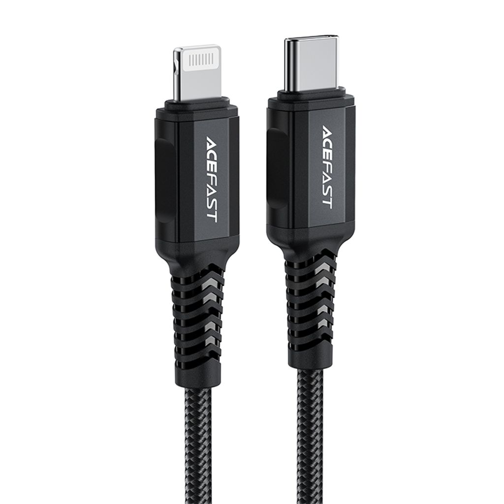 Acefast C4-01 Lightning til USB-C PD kabel 30W 1.8m sort