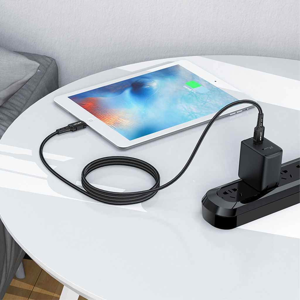 Acefast C4-01 Lightning til USB-C PD kabel 30W 1.8m sort