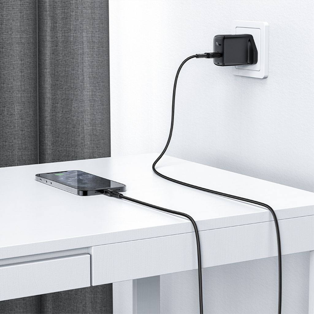 Acefast MFI USB–Lightning kabel 1.8m 2.4A svart