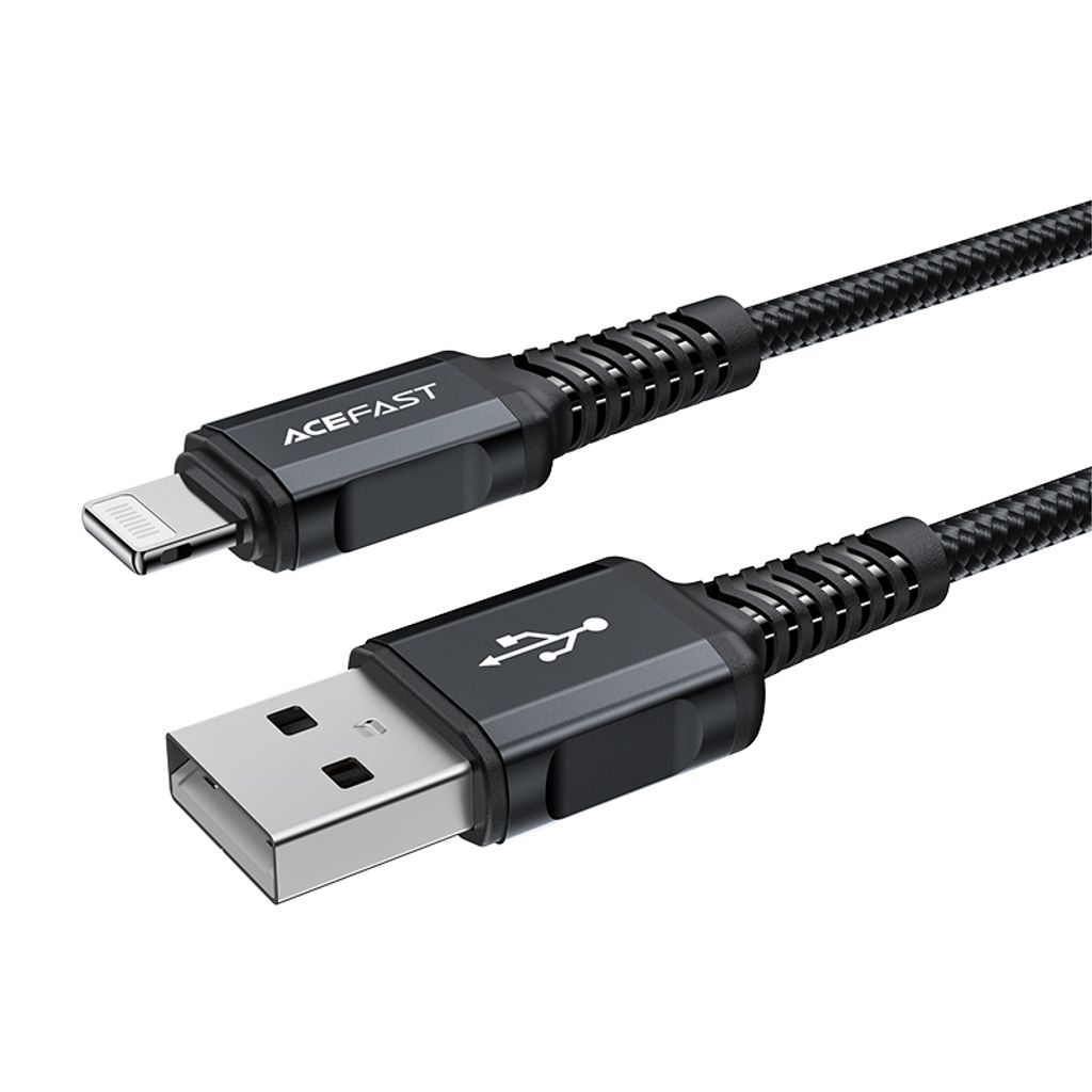 Acefast MFI USB–Lightning kabel 1.8m 2.4A svart