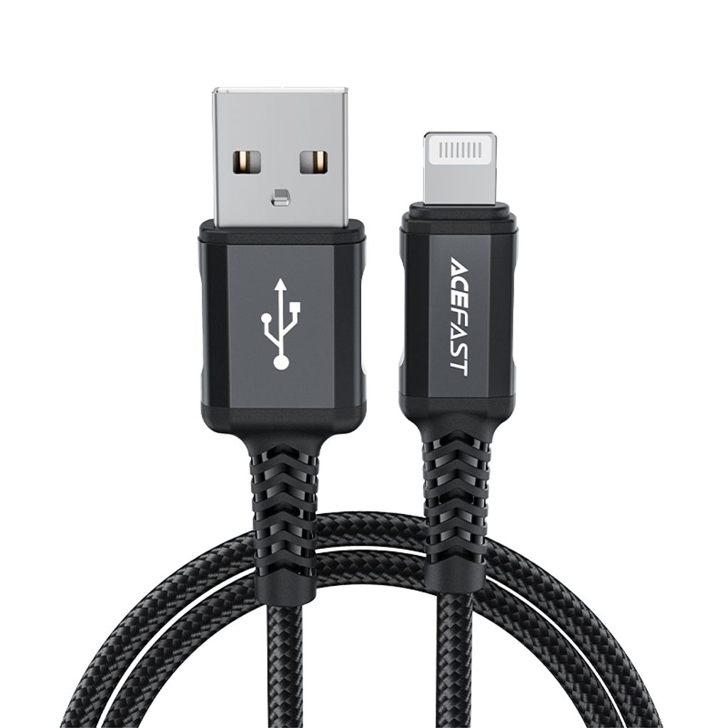 Acefast MFI USB–Lightning kabel 1.8m 2.4A svart