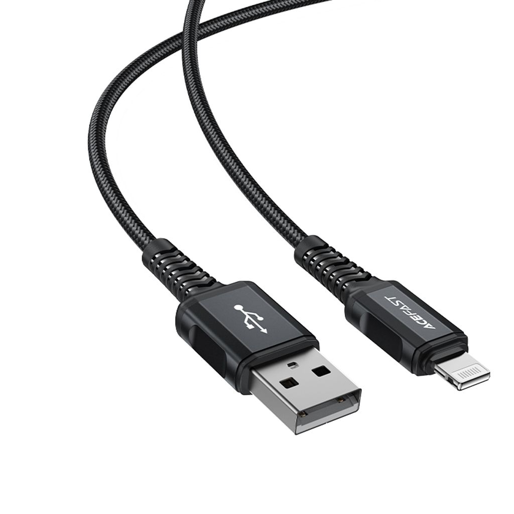 Acefast MFI USB–Lightning kabel 1.8m 2.4A svart
