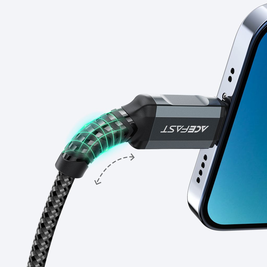Acefast cable MFI USB - Lightning 1.2m, 2.4A svart